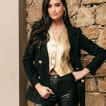 Blazer σακάκι πτι καρό μαύρο