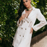 Φόρεμα τύπου Channel ιβουάρ