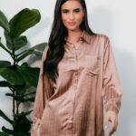 Πουκάμισο σαμπανιζέ με ιριδίζον στρας