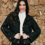 Τζάκετ τζιν μαύρο με στρας