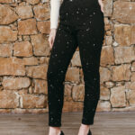 Παντελόνι τζιν μαύρο με στρας