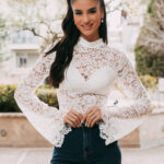 Μπλούζα άσπρη δαντέλα