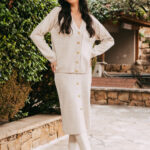 Σετ πλεκτό μπεζ