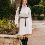 Φόρεμα πλεκτό μπεζ