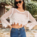 Μπλούζα άσπρη αραιή πλέξη