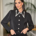 Πουκάμισο μαύρο με στρας