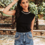 Μπλούζα μαύρη αμάνικη