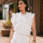 Μπλούζα άσπρη με φραμπαλά