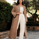 Φόρεμα maxi καφέ