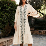 Φόρεμα maxi μπεζ