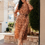 Φόρεμα maxi καφέ