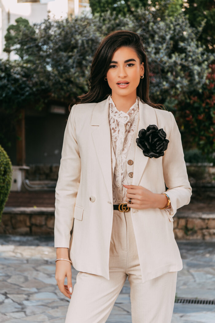 Blazer oversized εκρού