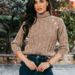 Μπλούζα πλεκτή καφέ