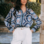 Πουκάμισο σατέν μπλε