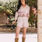 Σετ ροζ πουκάμισο-σορτς