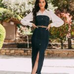 Φόρεμα στράπλες τζιν σκούρο μπλε