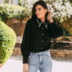 Πουκάμισο μαύρο με στρας