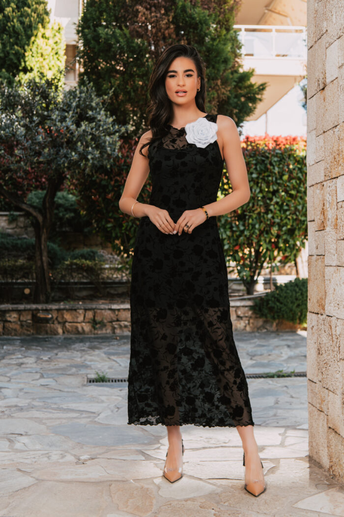 Φόρεμα μαύρο maxi