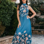 Φόρεμα μπλε maxi