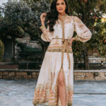 Φόρεμα μπεζ maxi