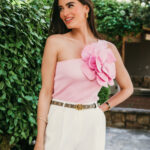 Μπλούζα ροζ αμάνικη