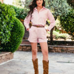 Σετ ροζ πουκάμισο-σορτς