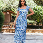 Φόρεμα maxi γαλάζιο