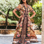 Φόρεμα maxi με λουλούδια εμπριμέ