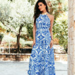 Φόρεμα maxi γαλάζιο