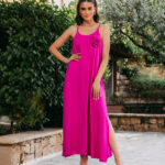 Φόρεμα maxi φουξ