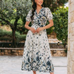 Φόρεμα maxi κιπούρ άσπρο