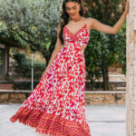 Φόρεμα maxi κόκκινο