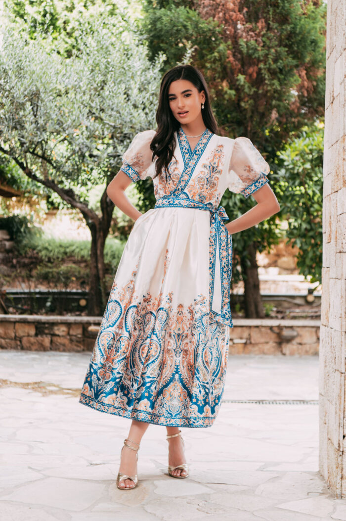 Φόρεμα maxi εκρού