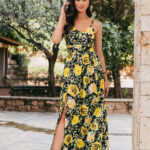 Φόρεμα maxi κίτρινο