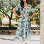 Φόρεμα maxi άσπρο με λουλούδια