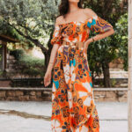 Φόρεμα maxi πορτοκαλί