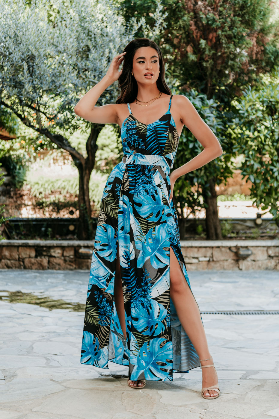 Φόρεμα maxi πράσινο