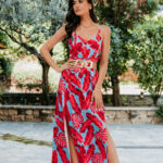 Φόρεμα maxi κόκκινο