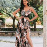 Φόρεμα maxi ασπρόμαυρο