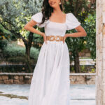 Φόρεμα maxi άσπρο