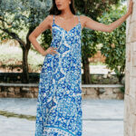 Φόρεμα maxi γαλάζιο