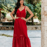 Φόρεμα maxi κόκκινο