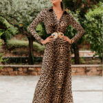 Φόρεμα maxi λεοπάρ