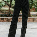 Παντελόνι τζιν μαύρο με άσπρο στρας