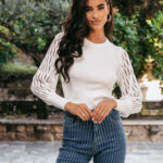 Μπλούζα πλεκτή άσπρη