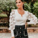 Μπλούζα πλεκτή άσπρη