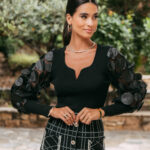 Μπλούζα πλεκτή μαύρη