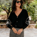 Ζακέτα πλεκτή μαύρη