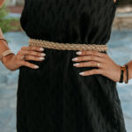 Ζώνη χρυσή πλεξούδα