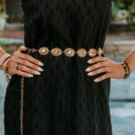 Ζώνη χρυσή αλυσίδα λουλούδι